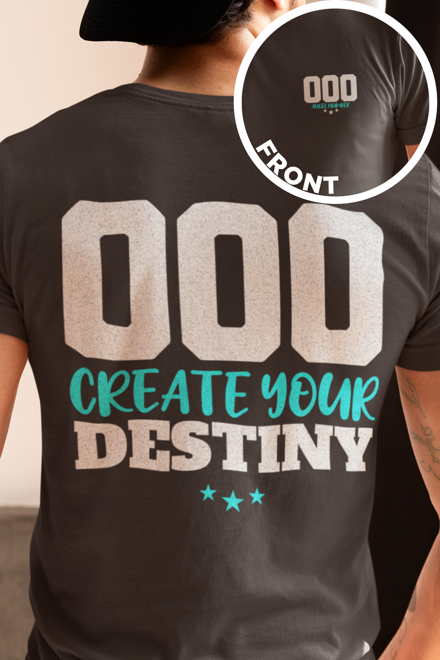 000YourDestiny-Big-Bang-Pixels-000-Angel-Number-Shirt-Dark-Chocolate