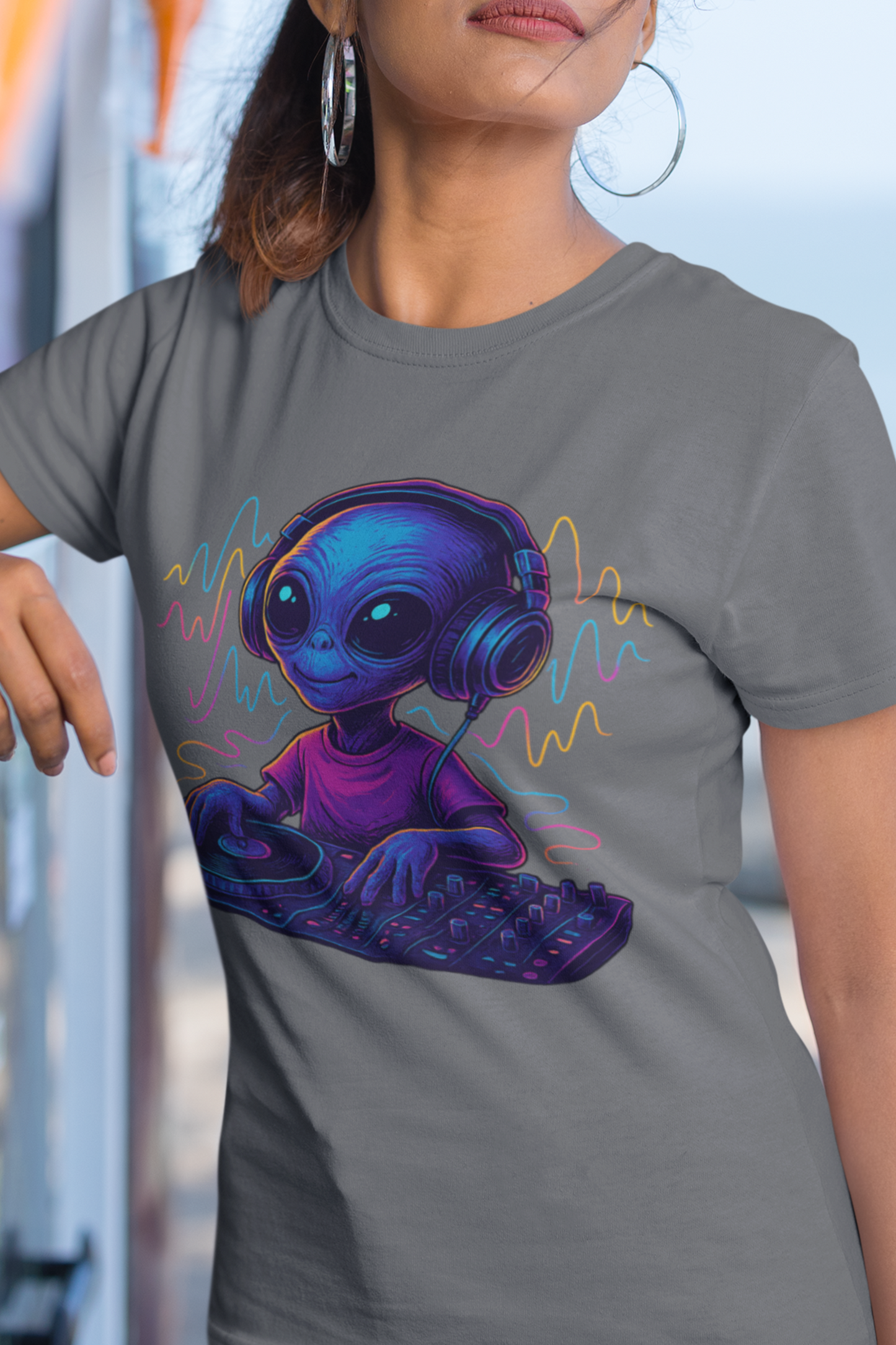 Big-Bang-Pixels-Alien-DJ-Shirt-Charcoal