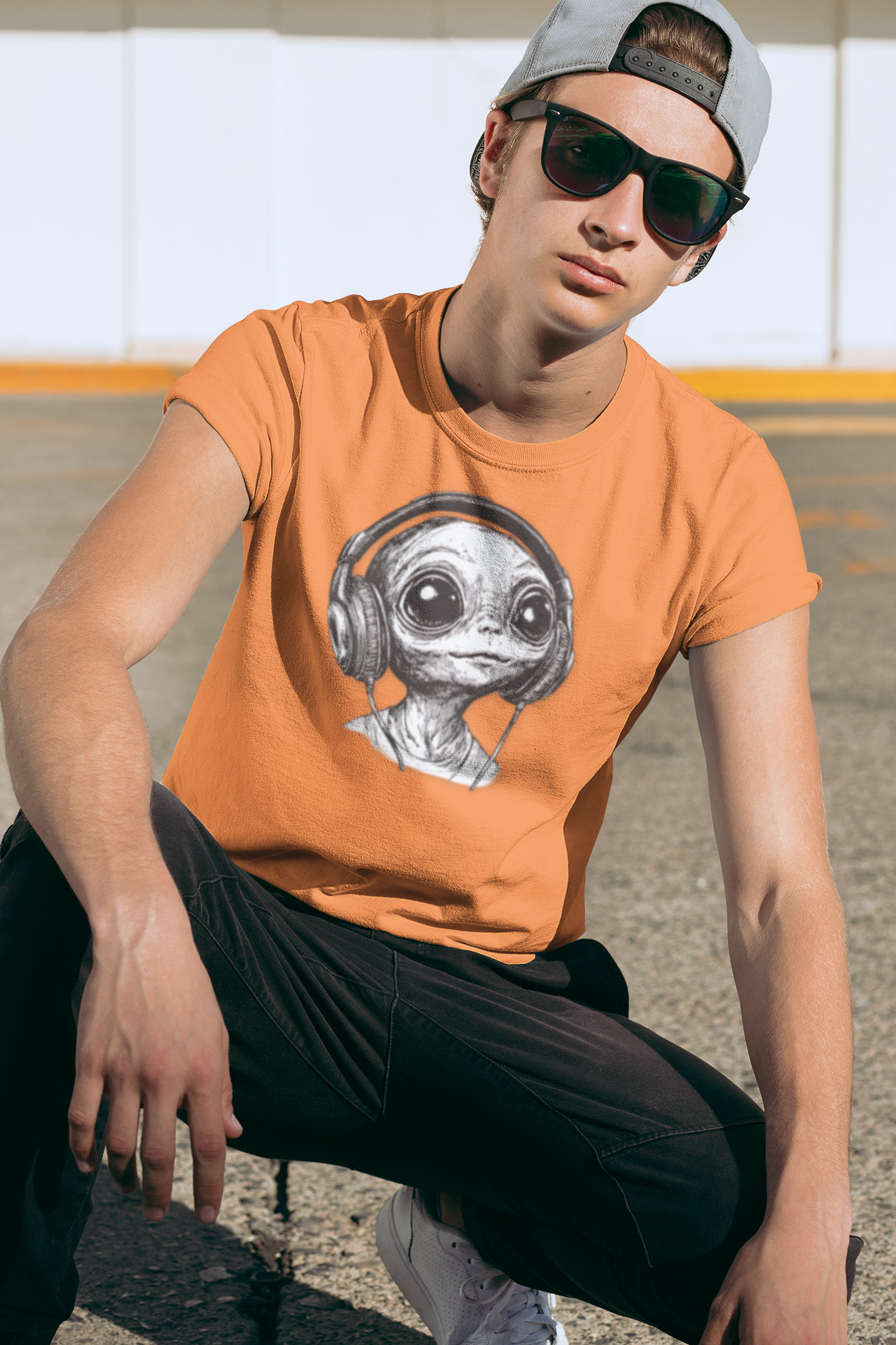 Big-Bang-Pixels-Alien-Headphones-T-Shirt-Heather-Orange