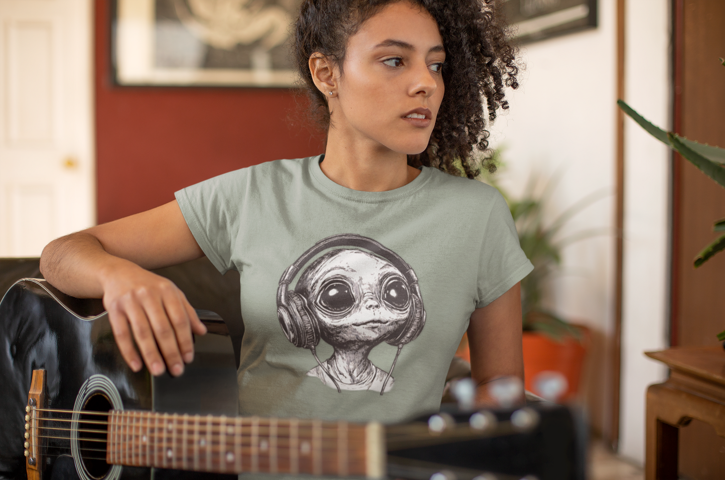 Big-Bang-Pixels-Alien-Headphones-T-Shirt-Sage