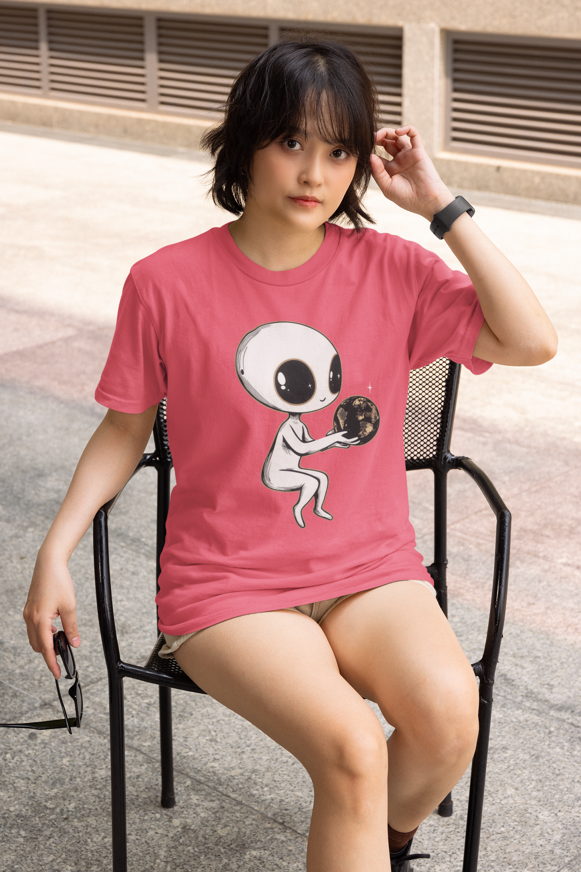Big-Bang-Pixels-Alien-World-T-Shirt-Coral-Silk