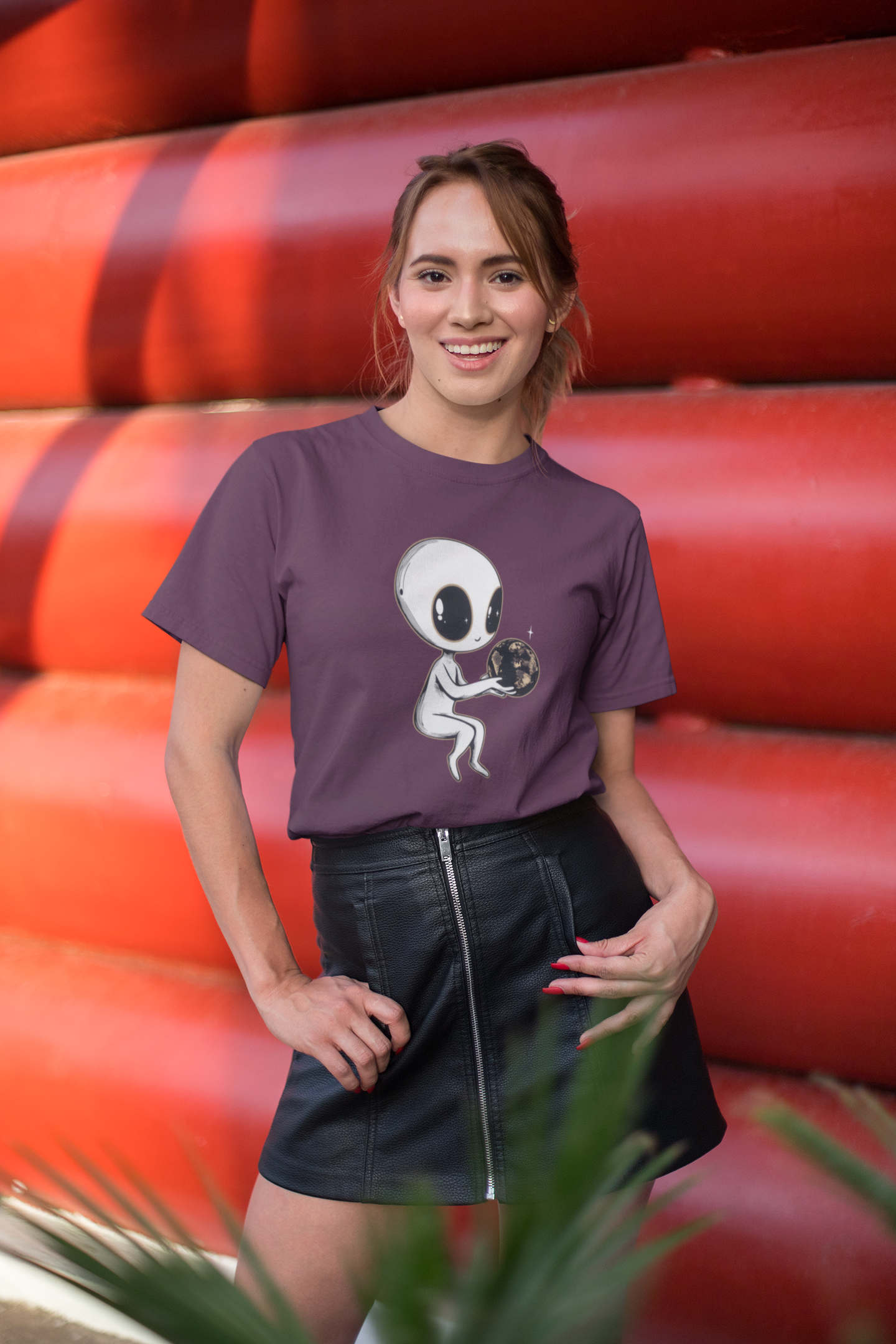 Big-Bang-Pixels-Alien-World-T-Shirt-Maroon