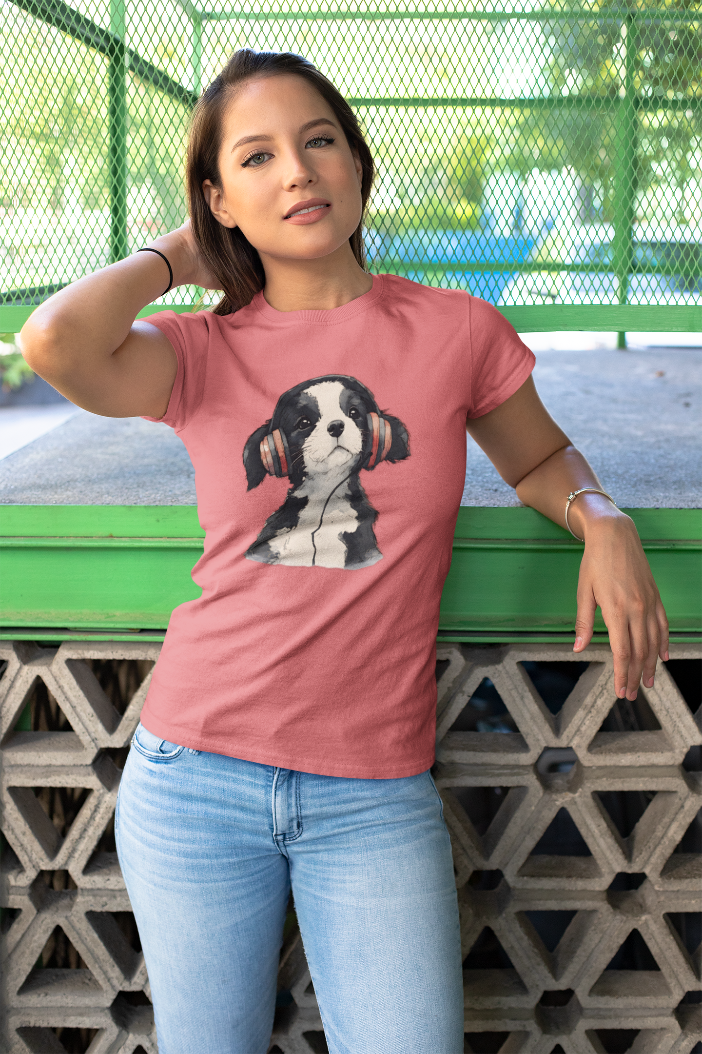 Big-Bang-Pixels-Border-Collie-Puppy-T-Shirt-Coral-Silk