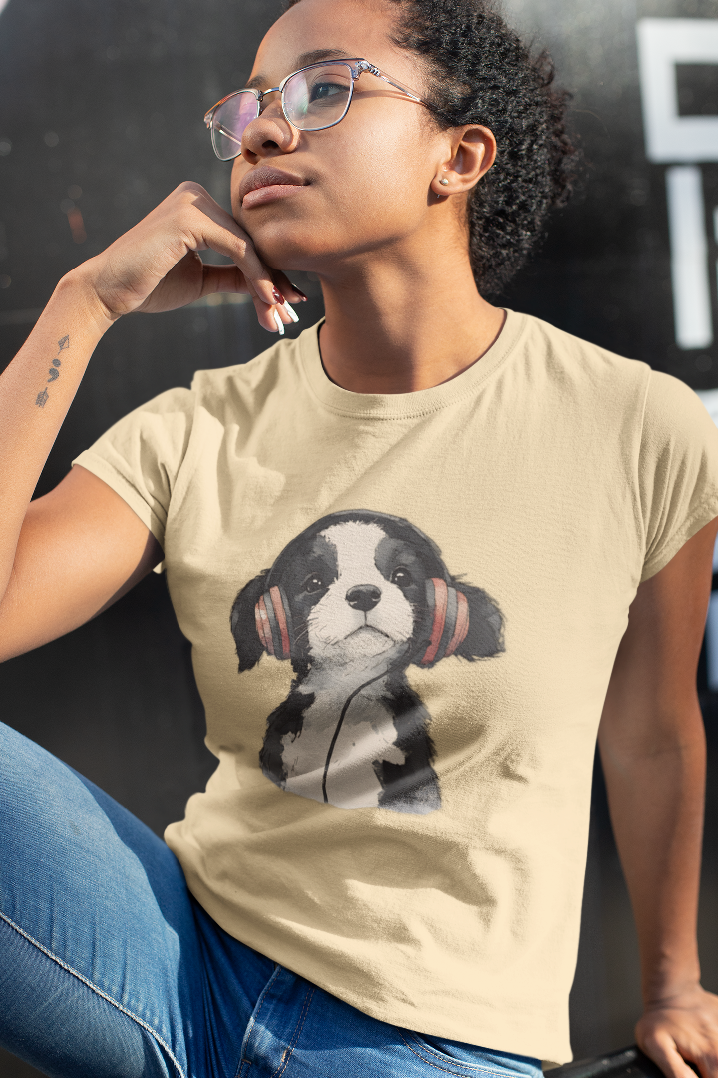 Big-Bang-Pixels-Border-Collie-Puppy-T-Shirt-Yellow-Haze