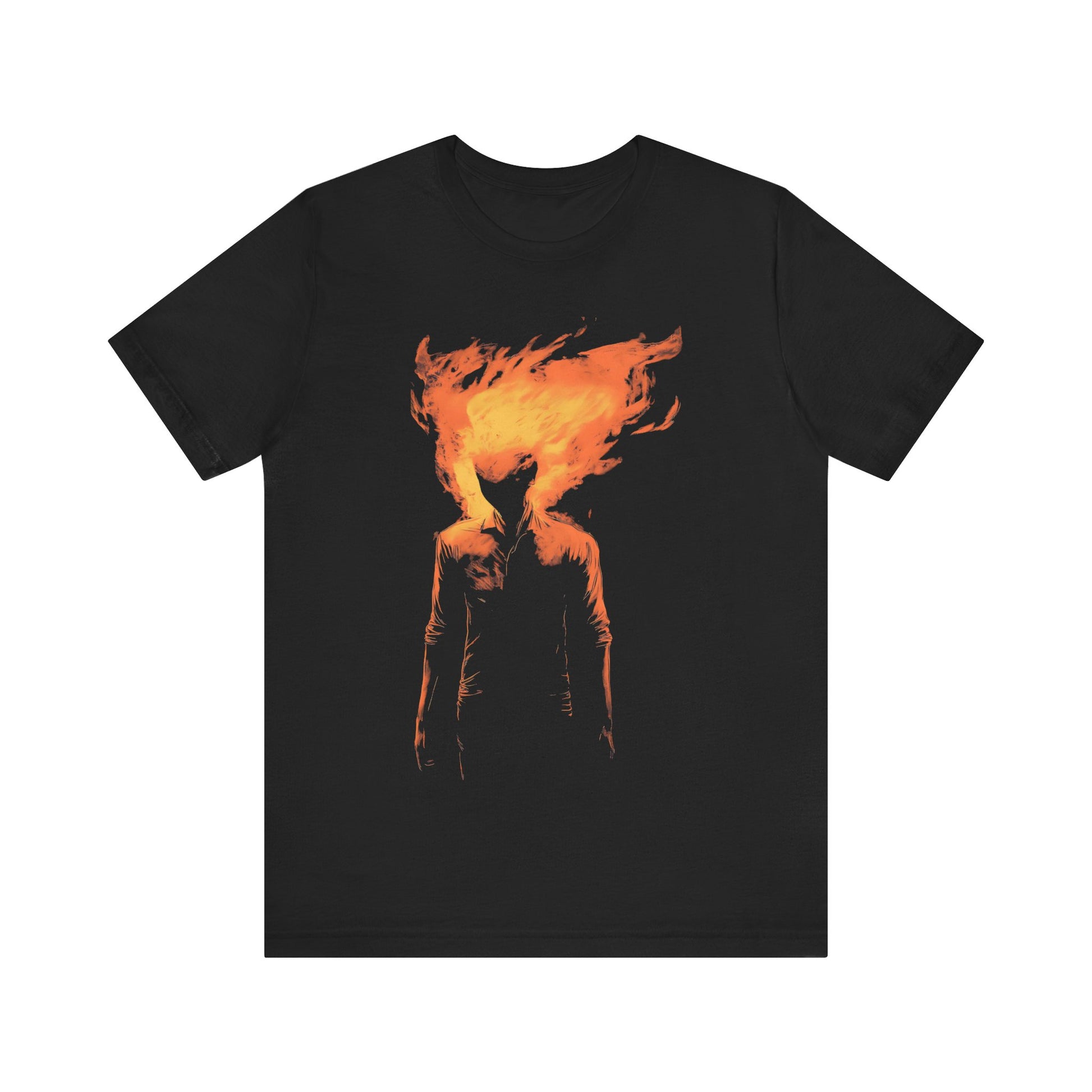 Big-Bang-Pixels-Man-On-Fire-T-Shirt-Black