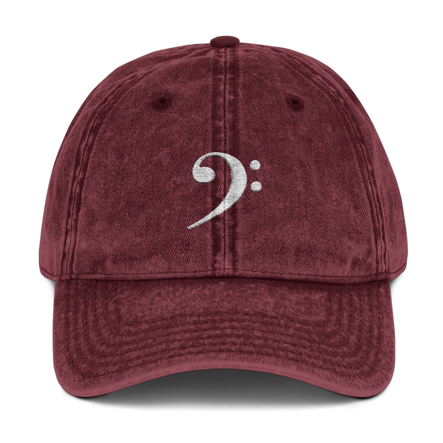 Big-Bang-Pixels-Vintage-Cap-Bass-Clef-Maroon-Front