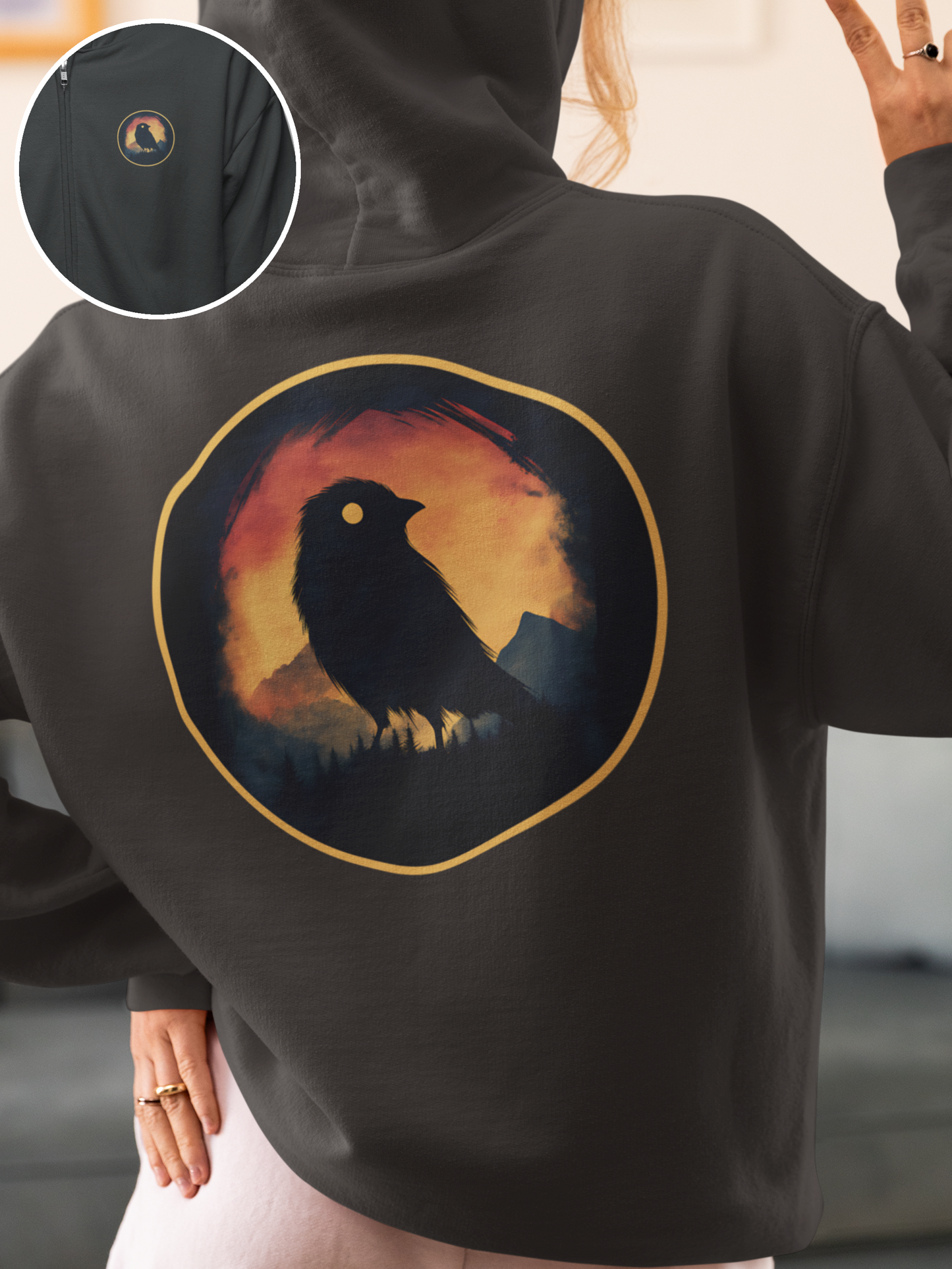 BigBangPixels-Night-Bird-Hoodie-Dark-Heather