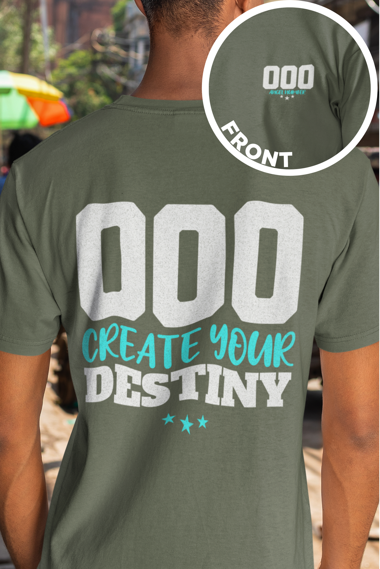 000YourDestiny-Big-Bang-Pixels-000-Angel-Number-Shirt-Military-Green