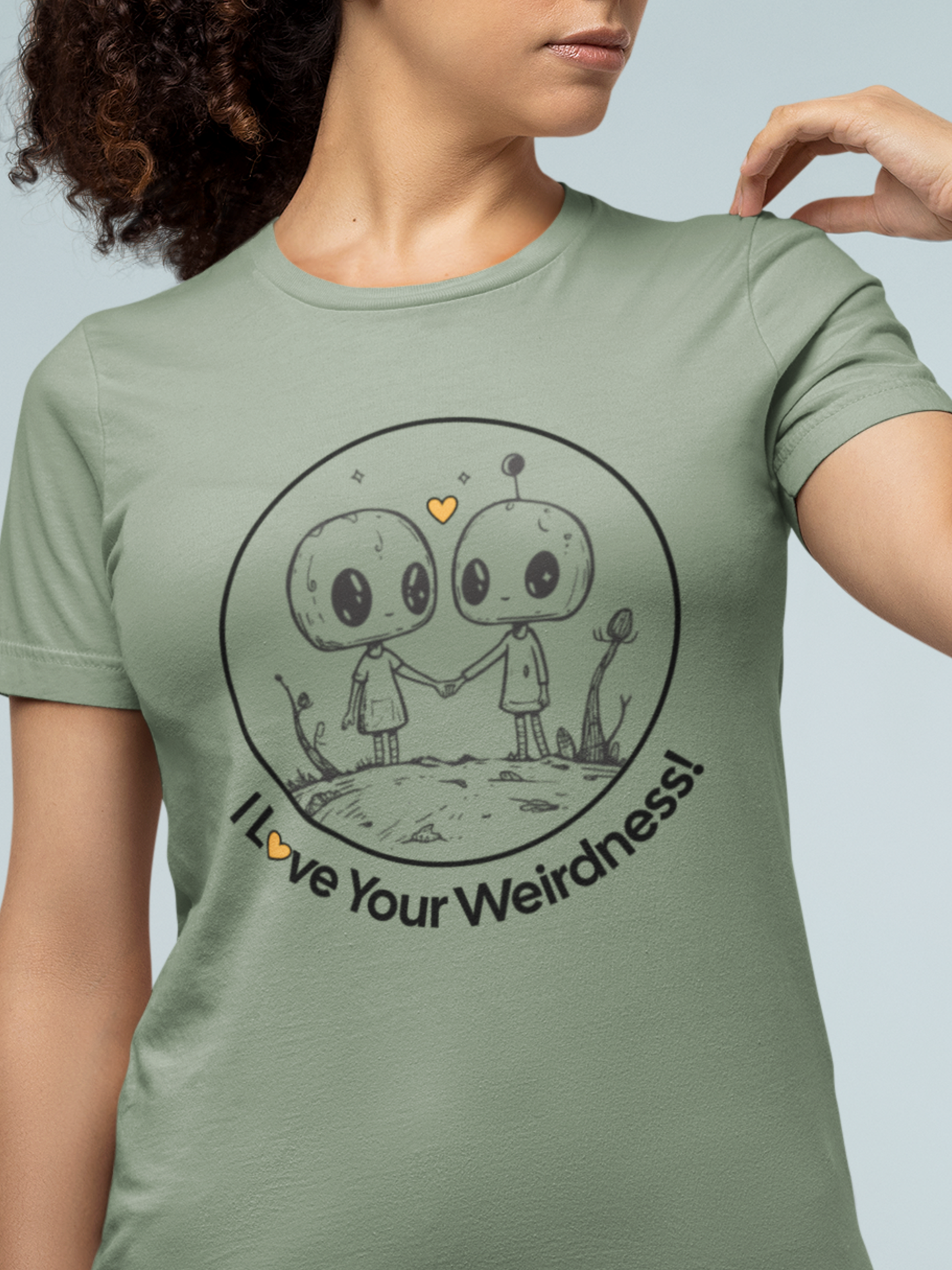 Big-Bang-Pixels-Bella-Canvas-I-Love-Your-Weirdness-Shirt-Sage