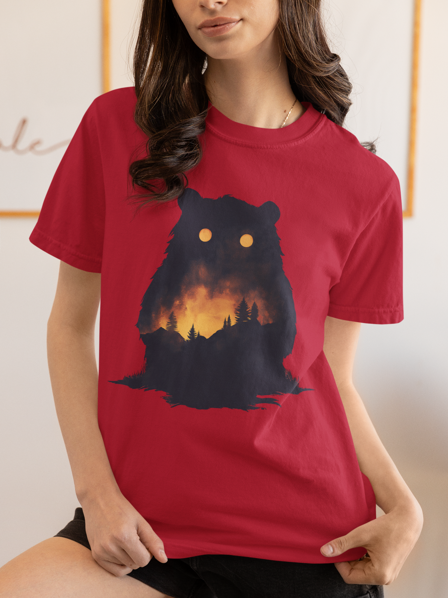 Big-Bang-Pixels-Comfort-Colors-Wild-Bear-Tshirt-Red