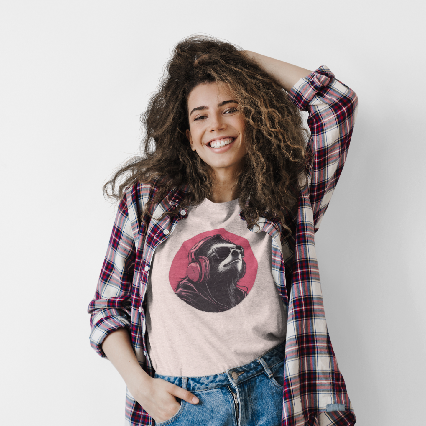 Big-Bang-Pixels-Funky-Sloth-T-Shirt-Soft-Pink