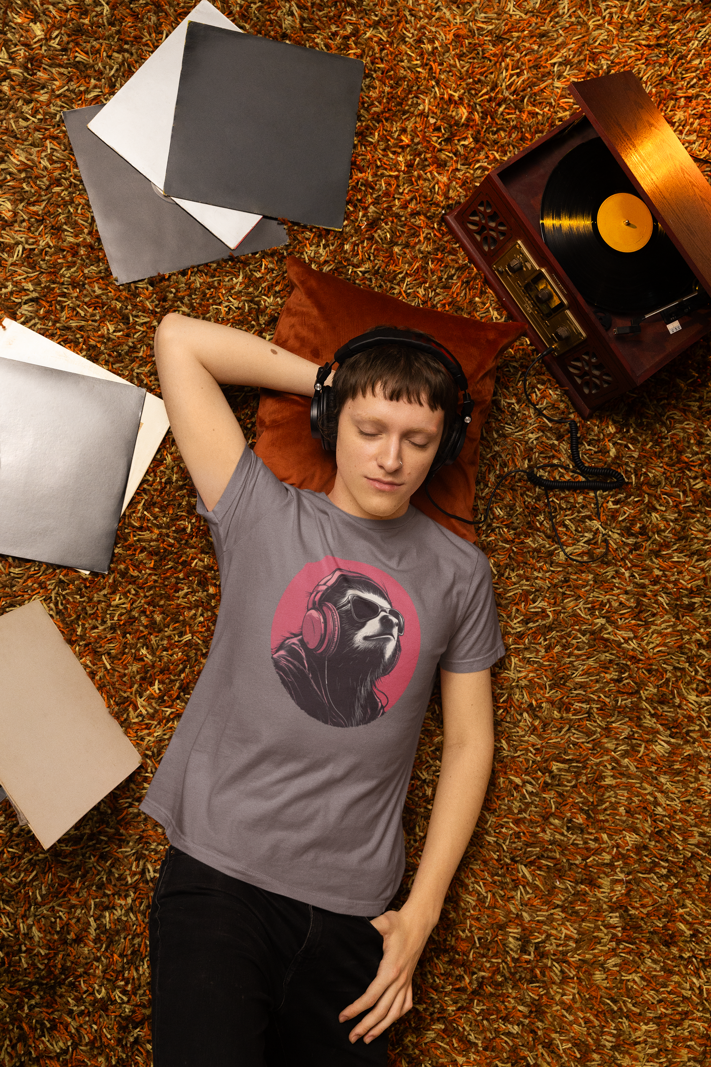 Big-Bang-Pixels-Funky-Sloth-T-Shirt-Storm