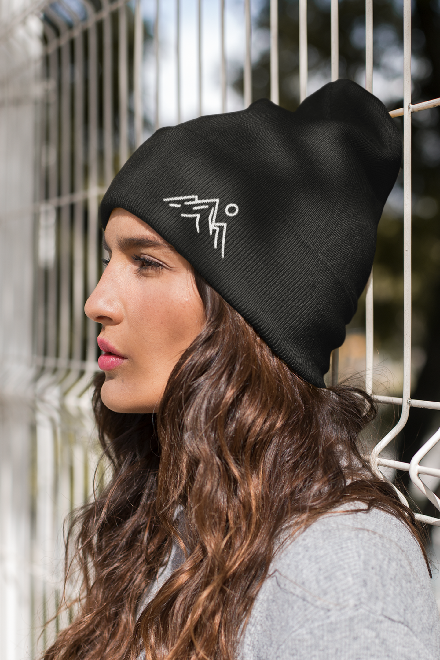 Big-Bang-Pixels-Mountains-Lines-Beanie-Black